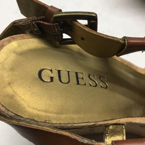 🔖Clearance Sale🔖 Guess | Strappy Cork Wedge Sandals - Picture 6 of 7